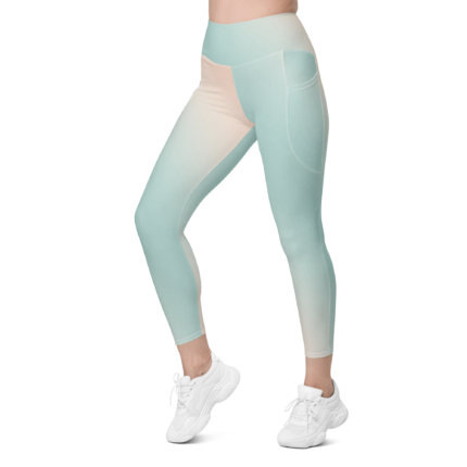 Metal Punch Chic Gradient Yoga Pants - Stylish Workout Leggings with Pockets for Women