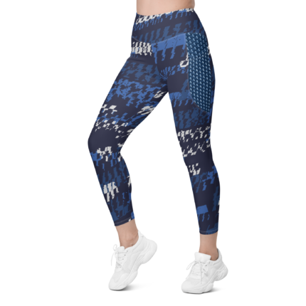 Navy Camo Yoga Pant – Workout Leggings with Pockets for Women
