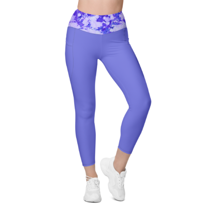 Metal Punch Violet Celestial Workout Leggings with Side Pockets - Premium Style and Performance for Active Women