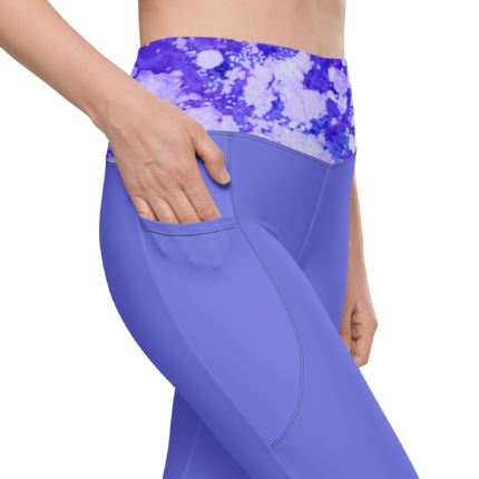 Metal Punch Violet Celestial Workout Leggings with Side Pockets - Premium Style and Performance for Active Women