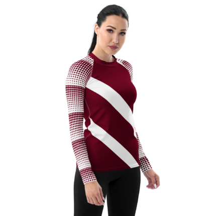 Crimson Wave Grappling Long Sleeve Rash Guard